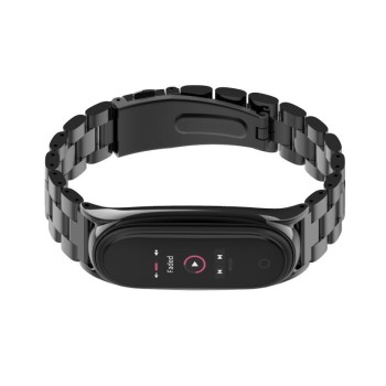 Каишка TECH-PROTECT STAINLESS за XIAOMI MI SMART BAND 5/6/6 NFC, Черен