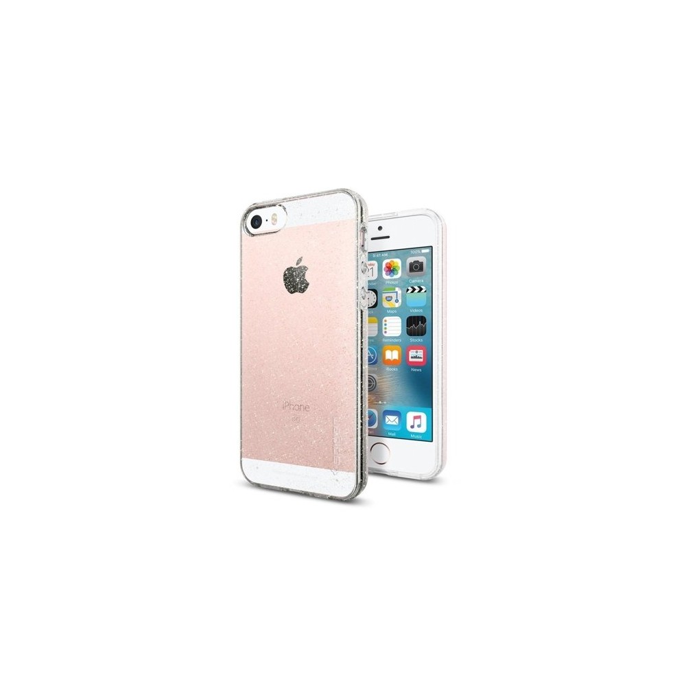 Spigen Liquid Air тънък силиконов (TPU) калъф за iPhone 5s/SE, Glitter Crystal Quartz