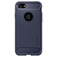 Spigen Rugged Armor удароустойчив силиконов (TPU) калъф за iPhone 7/8, Midnight Blue