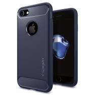 Spigen Rugged Armor удароустойчив силиконов (TPU) калъф за iPhone 7/8, Midnight Blue