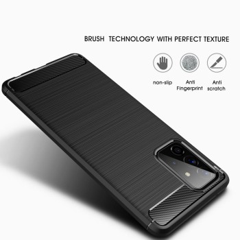 Калъф TECH-PROTECT TPUCARBON за SAMSUNG GALAXY A72, Черен