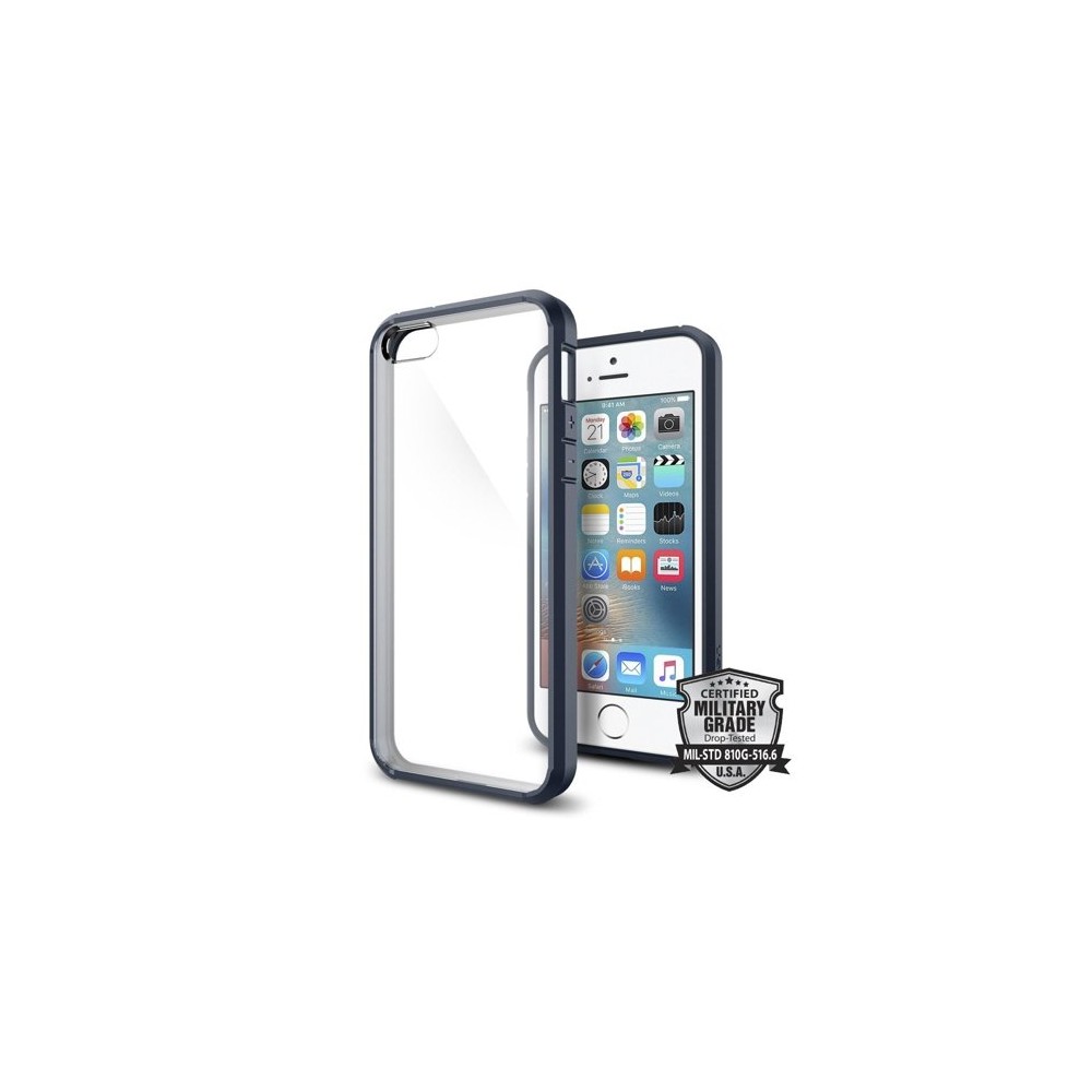 Spigen Ultra Hybrid хибриден кейс с най-висока степен на защита за iPhone 5s/SE, Metal Slate