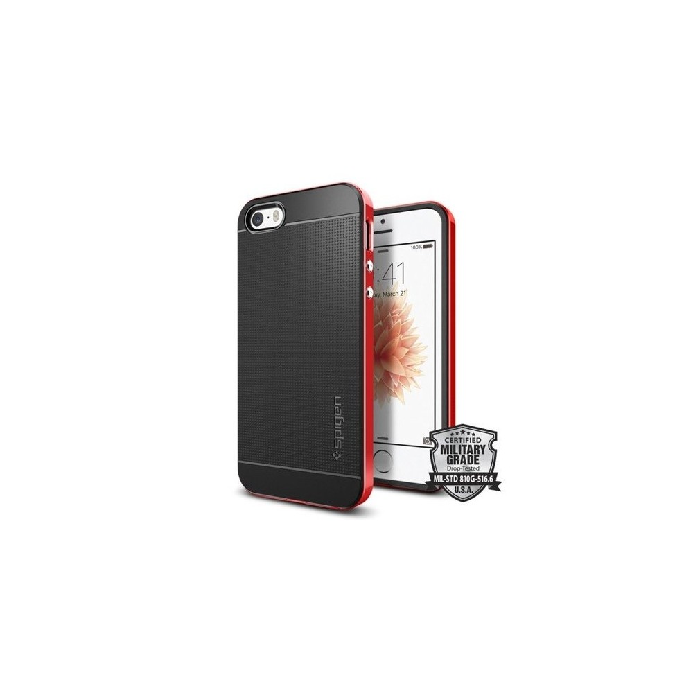 Spigen Neo Hybrid хибриден кейс с най-висока степен на защита за iPhone 5s/SE, Dante Red