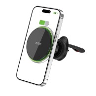 Стойка за кола и зарядно Tech-Protect MM15W-V3, Magnetic Wireless Magsafe Airvent, 15W, Черен