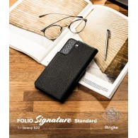 Калъф Ringke Folio Signature Flip Leather За Samsung Galaxy S22, Black