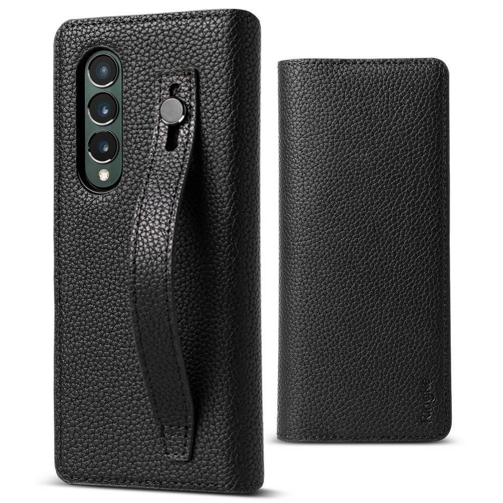Калъф Ringke Folio Signature EZ Strap Flip Leather За Samsung Galaxy Z Fold 3, Black