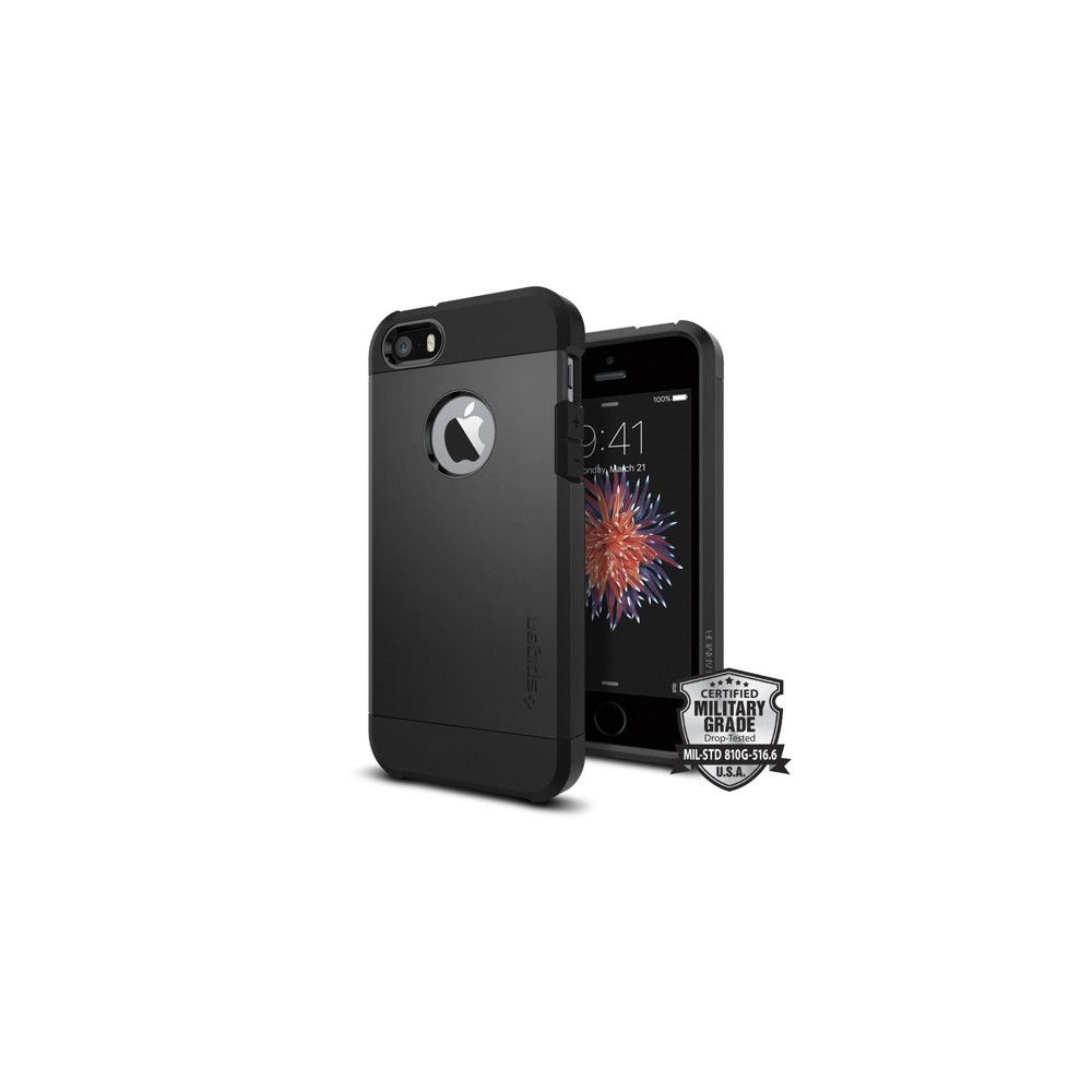 Spigen Tough Armor хибриден кейс с най-висока степен на защита за iPhone 5s/SE Black