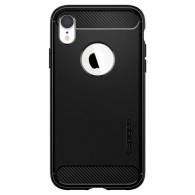 Spigen Rugged Armor удароустойчив силиконов (TPU) калъф за iPhone XR, Matte Black