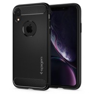 Spigen Rugged Armor удароустойчив силиконов (TPU) калъф за iPhone XR, Matte Black