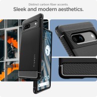 Калъф Spigen Rugged Armor За Google Pixel 7A, Matte Black