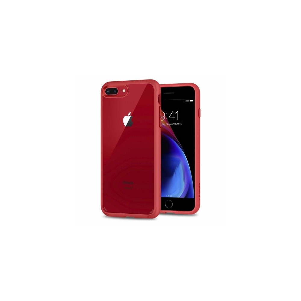 Spigen Ultra Hybrid 2 хибриден кейс с най-висока степен на защита за iPhone 7/8 Plus, Red