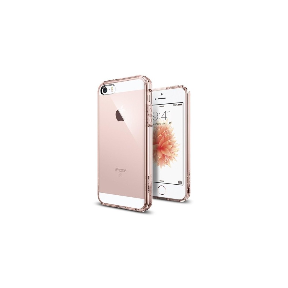 Spigen Ultra Hybrid хибриден кейс с най-висока степен на защита за iPhone 5s/SE, Rose Crystal