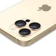 Стъклен Протектор за камера Spigen Optik.TR ”Ez Fit” 2-Pack за iPhone 14 Pro / 14 Pro Max, Gold
