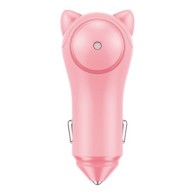 Зарядно устройство за автомобил Baseus Adorkable Cute Cat, 2xUSB, 3A, 12-24V, Розов