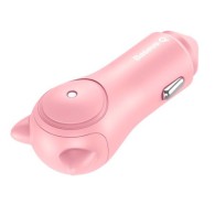 Зарядно устройство за автомобил Baseus Adorkable Cute Cat, 2xUSB, 3A, 12-24V, Розов