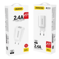 Адаптер Dudao Premium A2EU 2x USB /  5V/ 2.4A, Бял