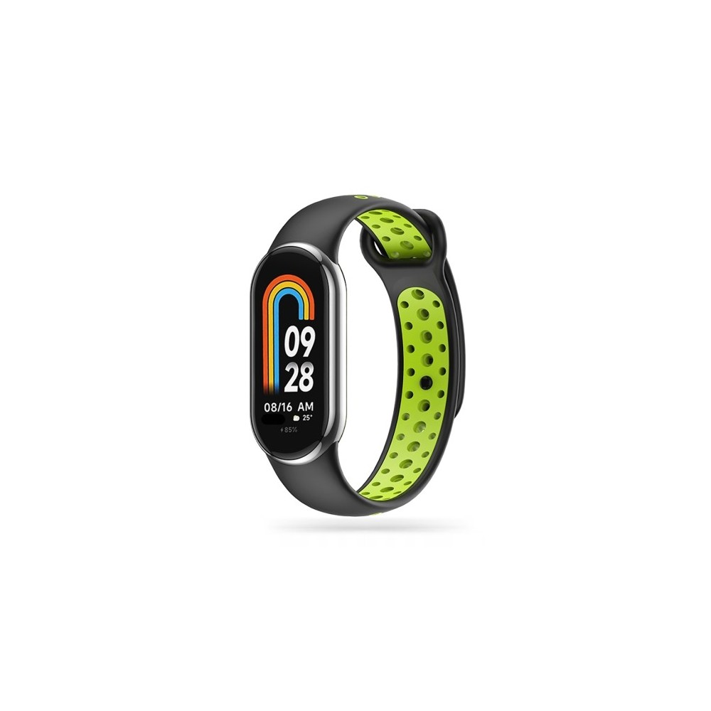 Каишка Tech-Protect SoftBand за Xiaomi Smart Band 8 / 8 NFC, Black Lime