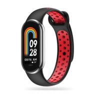 Каишка Tech-Protect SoftBand за Xiaomi Smart Band 8 / 8 NFC, Black Red