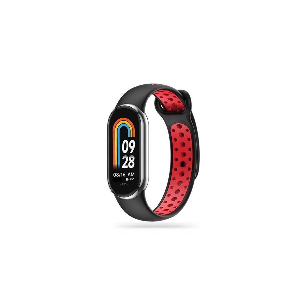 Каишка Tech-Protect SoftBand за Xiaomi Smart Band 8 / 8 NFC, Black Red