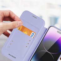 Калъф Dux Ducis Skin X Pro MagSafe Flip за iPhone 14 Pro, Purple