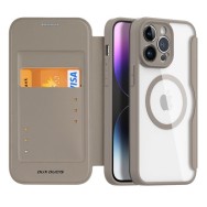 Калъф Dux Ducis Skin X Pro MagSafe Flip за iPhone 14 Pro, Beige