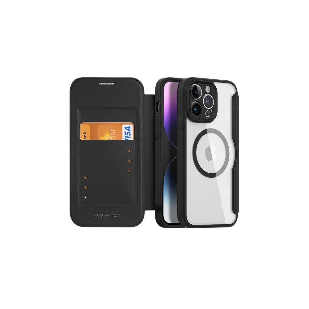 Калъф Dux Ducis Skin X Pro MagSafe Flip за iPhone 14 Pro, Black