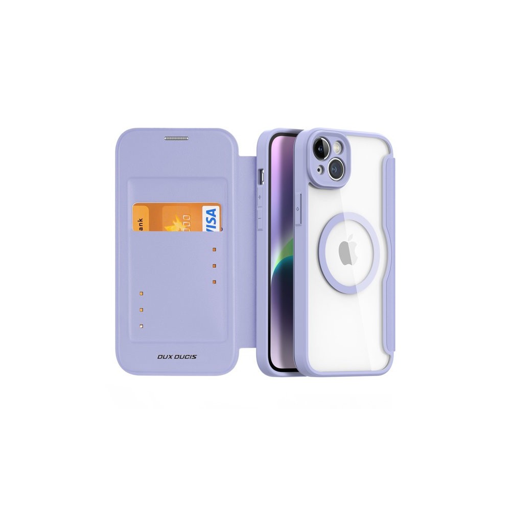 Калъф Dux Ducis Skin X Pro MagSafe Flip за iPhone 14, Purple