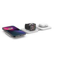 Безжично зарядно Tech-Protect QI15W-A24, 3in1, Magnetic Magsafe Wireless Charger, Бял