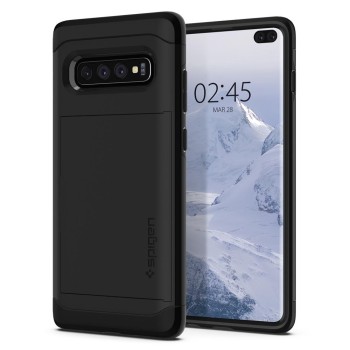 Spigen Slim Armor Cs хибриден кейс с най-висока степен на защита за Samsung Galaxy S10+ Plus, Black