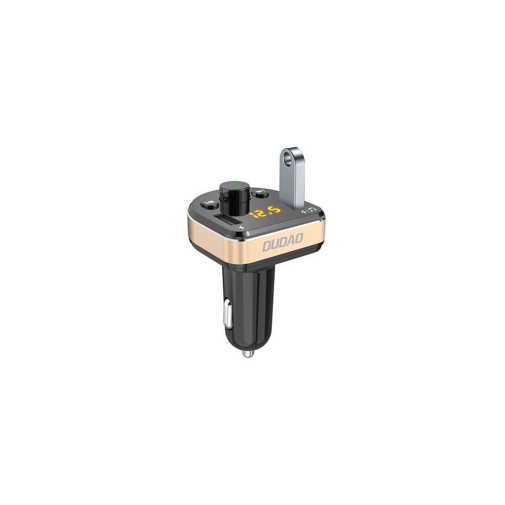 Зарядно за автомобил с Bluetooth FM трансмитер Dudao R2Pro, 2x USB / 3.1A, Черен