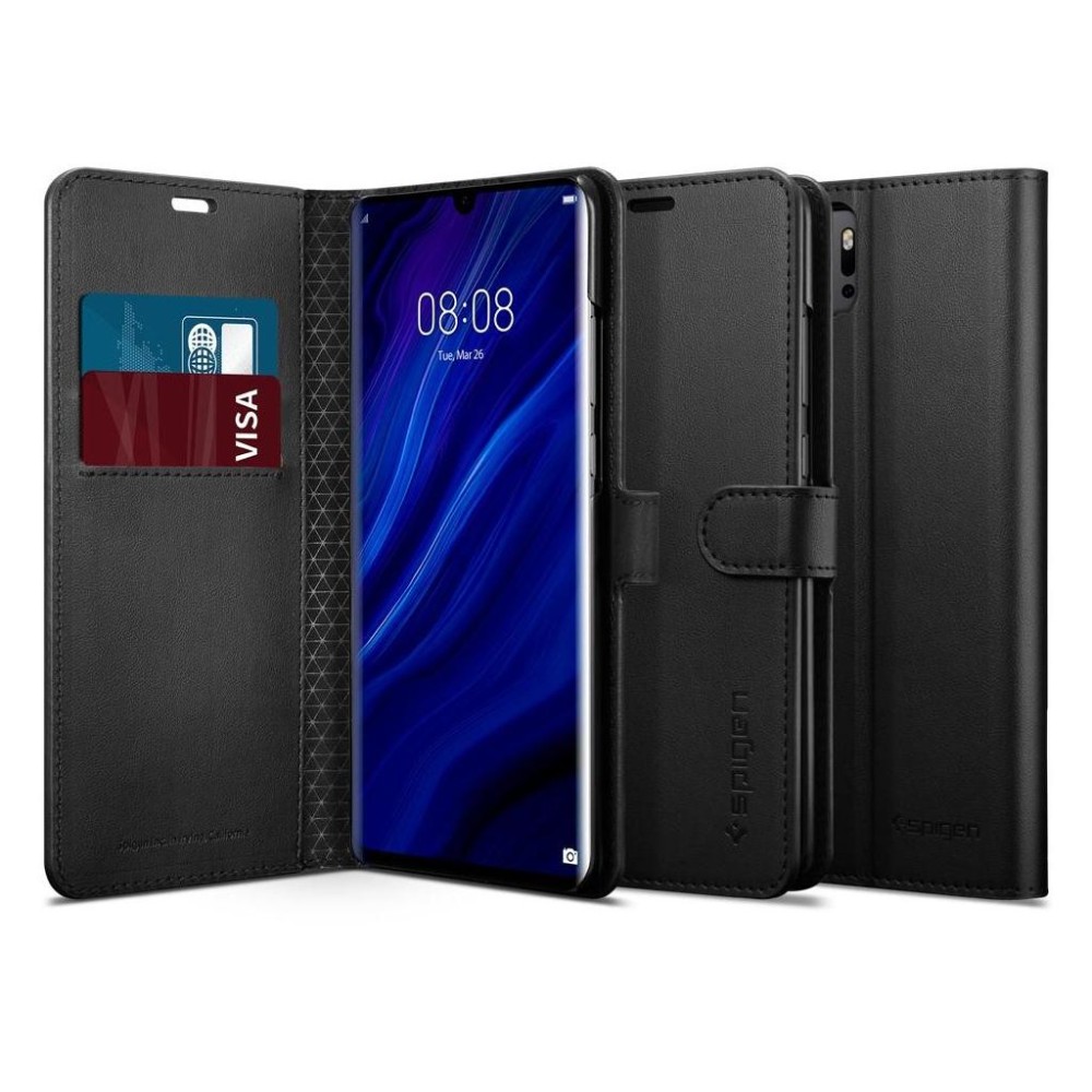 Калъф Spigen Wallet "S" Saffiano за Huawei P30 Pro, Black