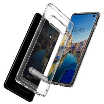 Spigen Ultra Hybrid хибриден кейс с най-висока степен на защита за Samsung Galaxy S10, Crystal Clear