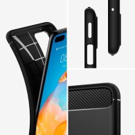 Spigen Rugged Armor удароустойчив силиконов (TPU) калъф за Huawei P40, Black