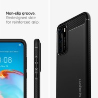 Spigen Rugged Armor удароустойчив силиконов (TPU) калъф за Huawei P40, Black