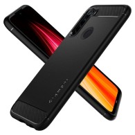 Spigen Rugged Armor удароустойчив силиконов (TPU) калъф за Xiaomi Redmi Note 8, Matte Black