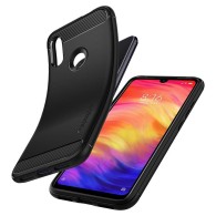 Spigen Rugged Armor удароустойчив силиконов (TPU) калъф за Xiaomi Redmi Note 7, Matte Black
