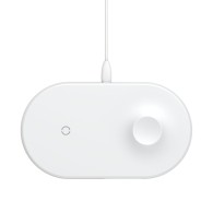 Wireless зарядно Baseus Smart 2in1, Fast Charger, Бял