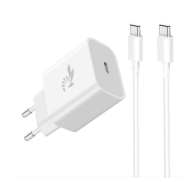 Зарядно BeePower BC-3, 20W, PD USB-C Към USB-C Кабел, White