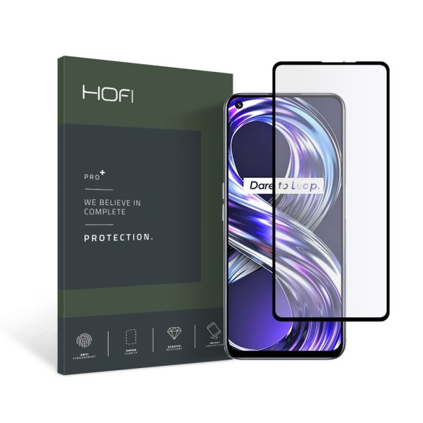 Стъклен протектор HOFI GLASS PRO+ за REALME 8i, Черен