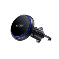 Стойка за кола и зарядно Tech-Protect MM15W-V4, Magnetic Wireless Magsafe Airvent, 15W, Черен