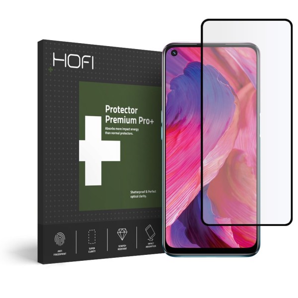 Стъклен протектор HOFI GLASS PRO+ за OPPO A54 5G / A74 5G, Черен