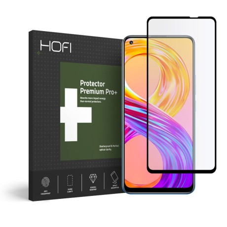 Стъклен протектор HOFI GLASS PRO+ за REALME 8/8 PRO, Черен