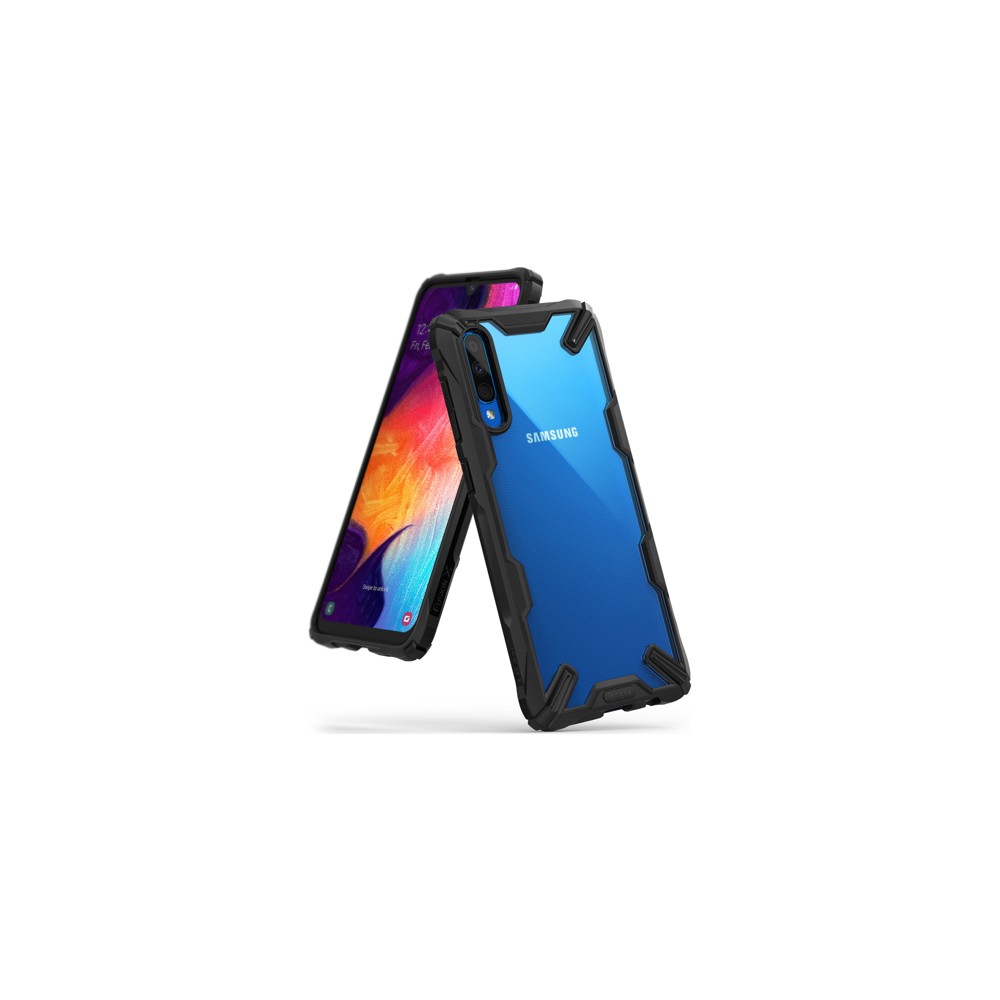 Удароустойчив хибриден кейс Ringke Fusion X за Samsung Galaxy A70, Черен
