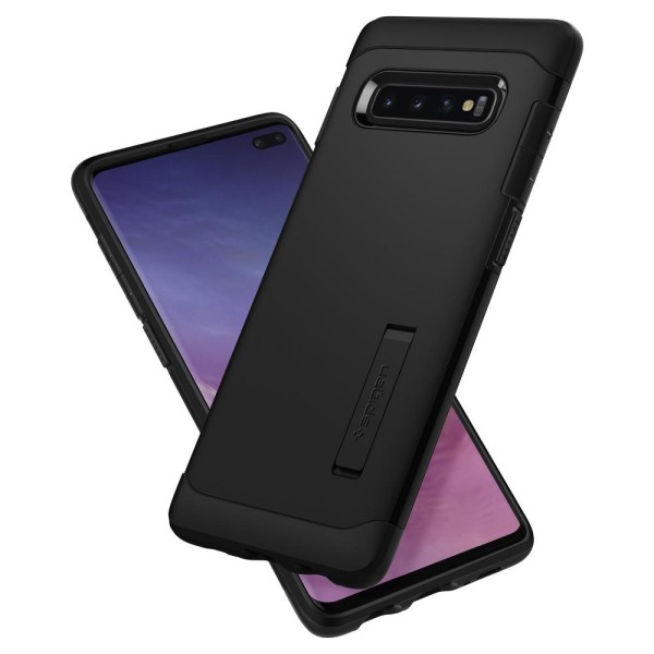 Spigen Slim Armor хибриден кейс с най-висока степен на защита за Samsung Galaxy S10+ Plus, Black