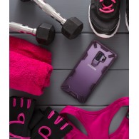 Удароустойчив хибриден кейс Ringke Fusion X за Samsung Galaxy S9 Plus, Лилав