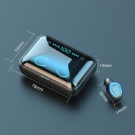 Безжични слушалки FENiX® D@yLight F9-5, Wireless BT V5.0, Waterproof/ Sweatproof, 1200mAh, Noise Canceling,Черен