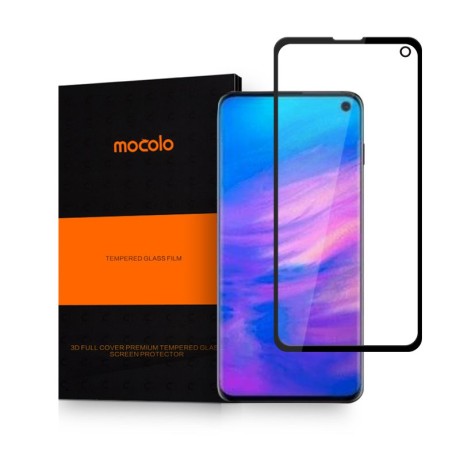 Стъклен протектор MOCOLO TG+FULL GLUE за SAMSUNG GALAXY S10E, Черен