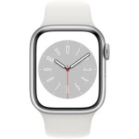 Apple Watch 8, GPS + Cellular, Корпус Silver Aluminium 41mm, White Sport Band