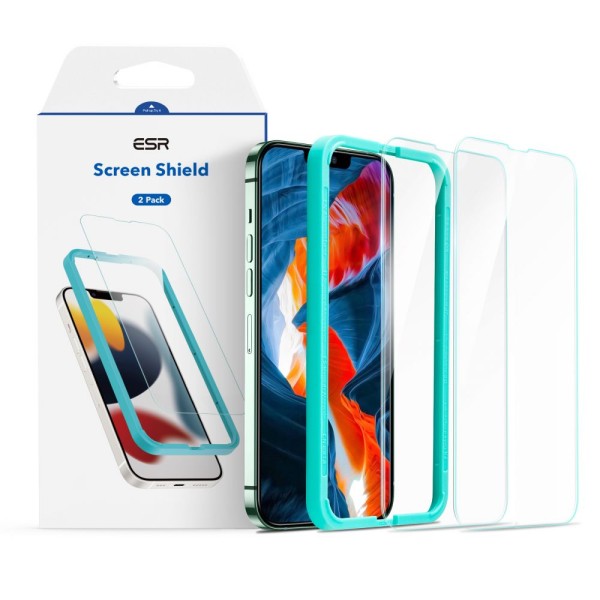 Стъклен протектор ESR SCREEN SHIELD 2-PACK за IPHONE 13/13 PRO, Прозрачен