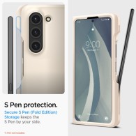 Калъф Spigen Thin Fit Pen за Samsung Galaxy Z Fold 5, Pearled Ivory